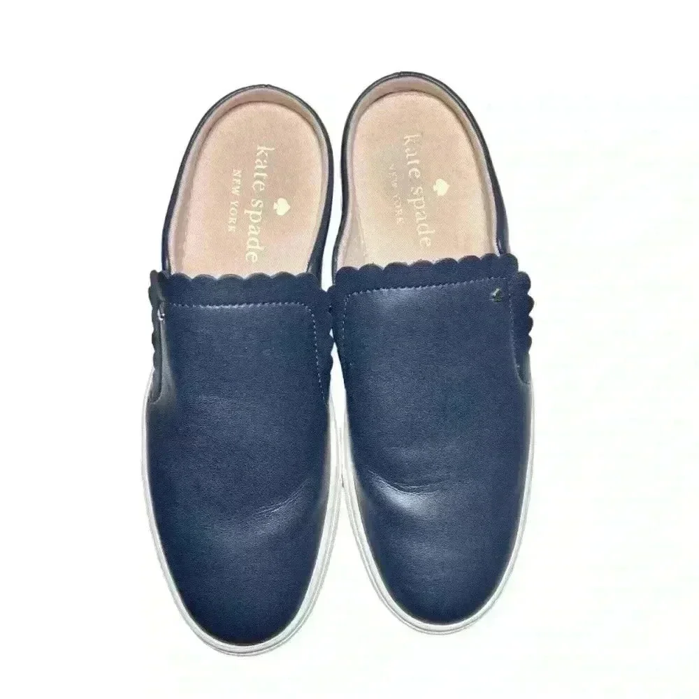 Kate Spade New York Women's Navy and White Casual Mules Size 8.5